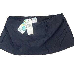 NWT Island Escape Black Swim Skirt Skirtini sz 6